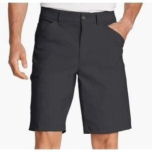 Eddie Bauer Men's Black Classic Fit Rainier Tech‎ Shorts Size 32 New with Tags!